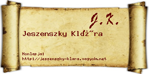 Jeszenszky Klára névjegykártya
