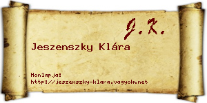 Jeszenszky Klára névjegykártya